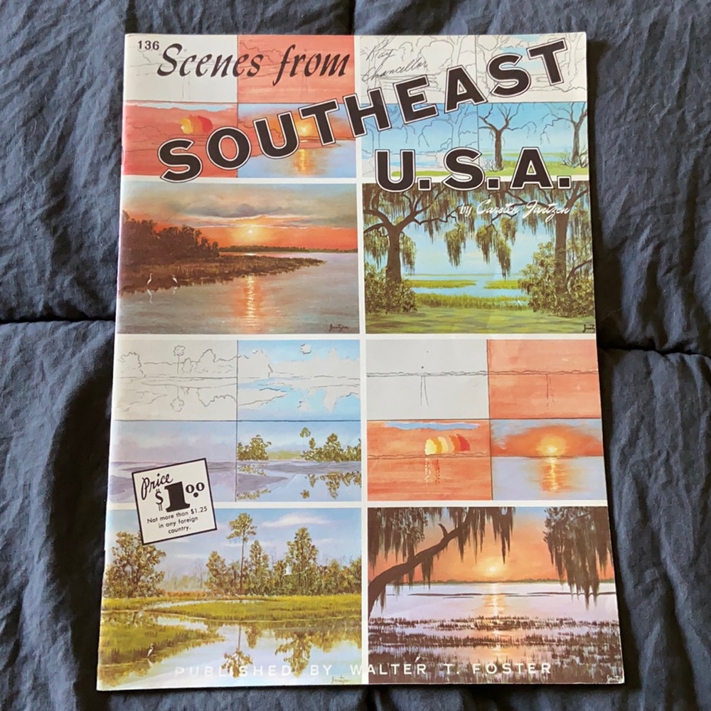 Vintage How to draw/Scenes from SE USA book published by Walter Foster